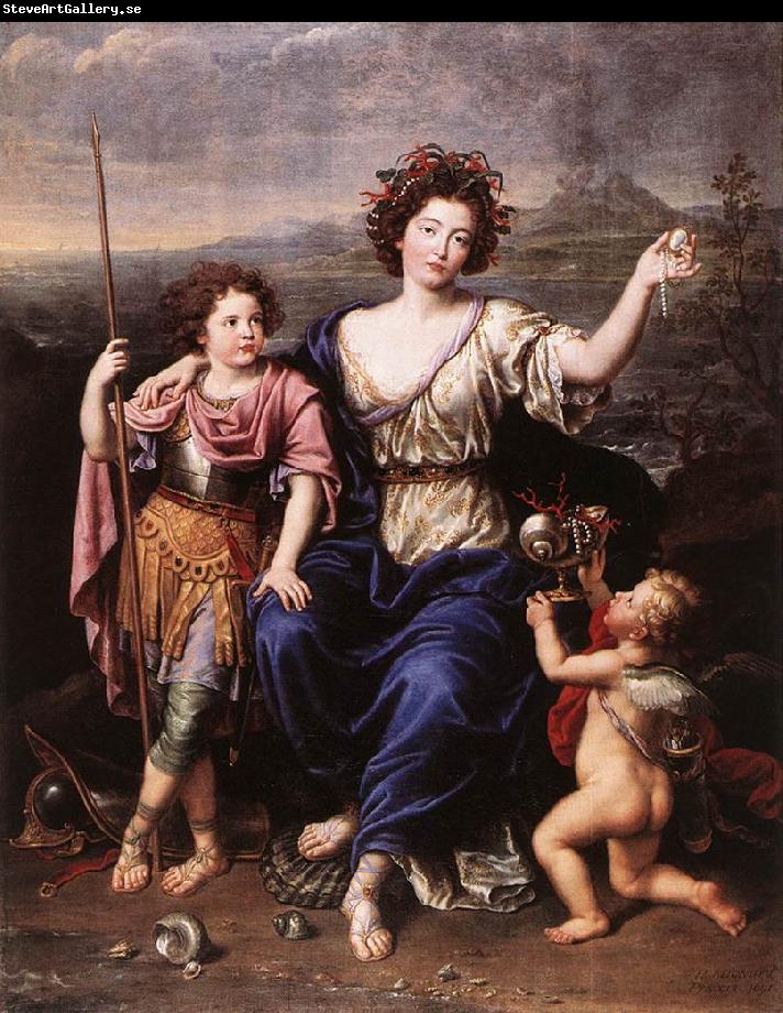 MIGNARD, Pierre The Marquise de Seignelay and Two of her Children